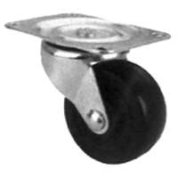 PLATE CASTER RUBBER 3" SWIVEL